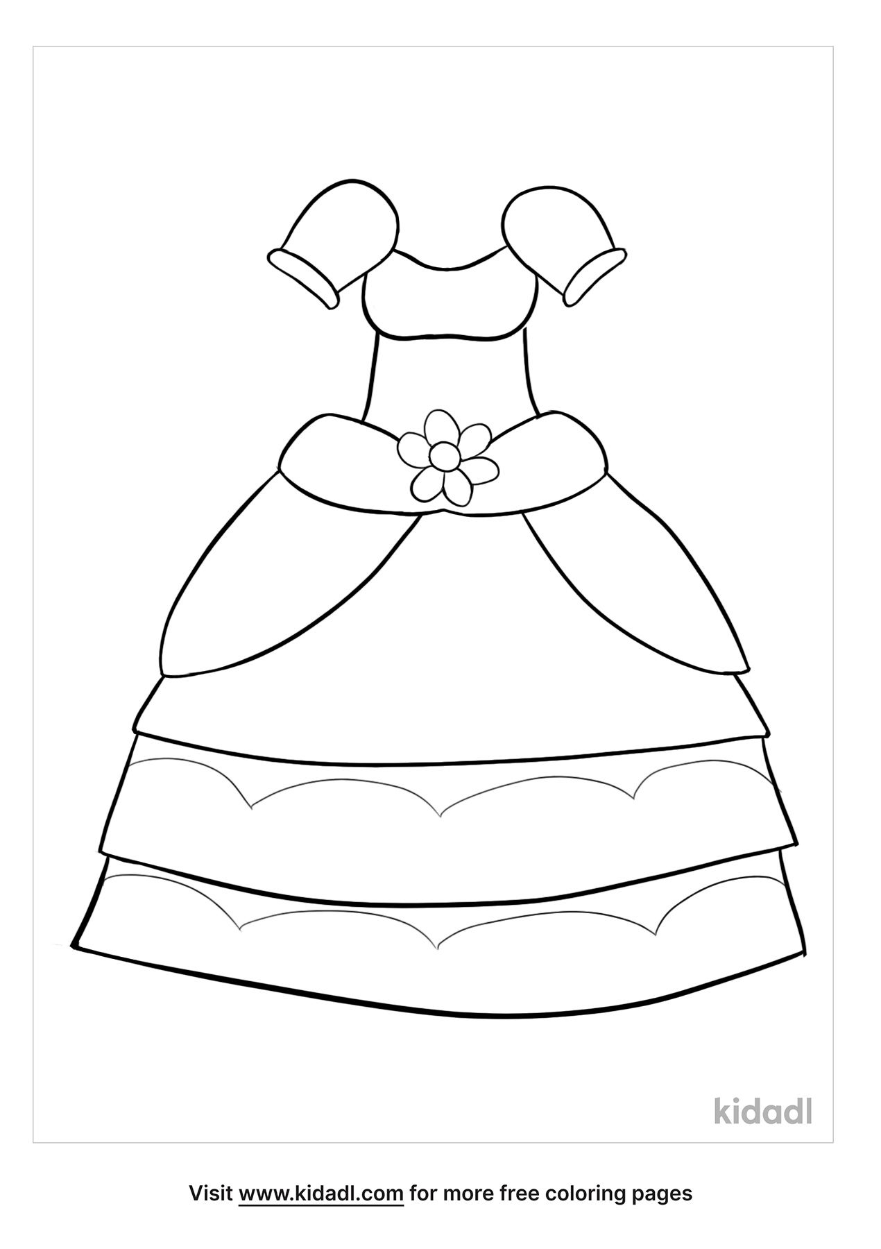 Princess Dresses Coloring Pages | Free Princess Coloring Pages | Kidadl