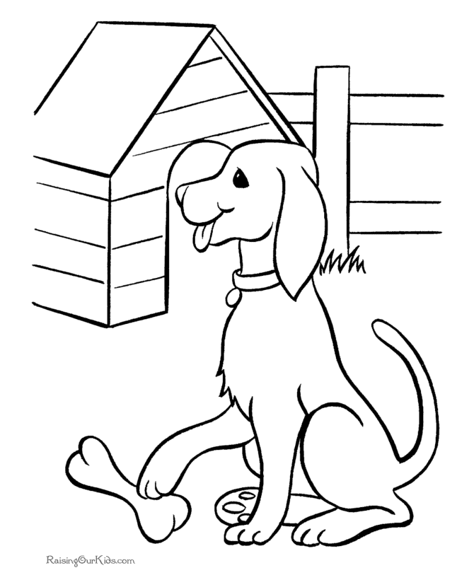 Free printable dogs puppies coloring pages 103