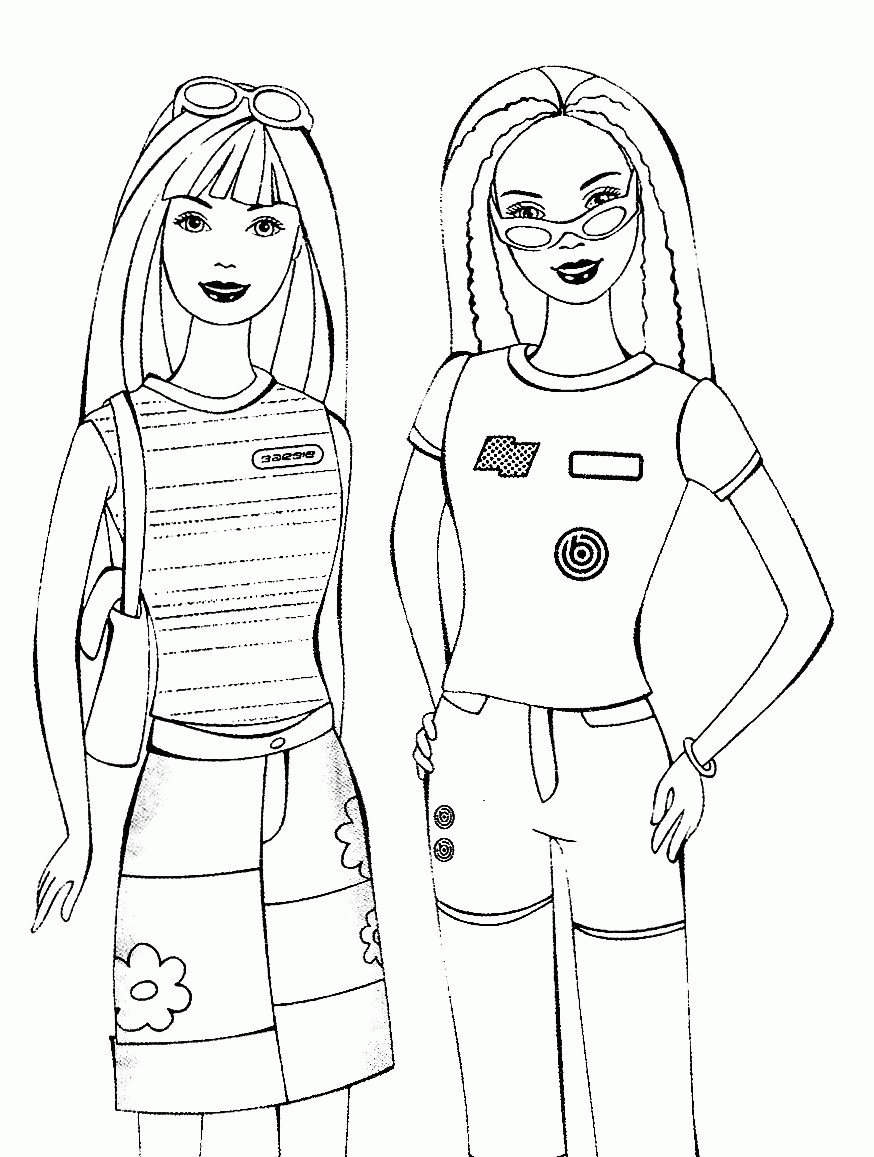 Free Barbie Coloring Pages To Save Image 15 - VoteForVerde.com