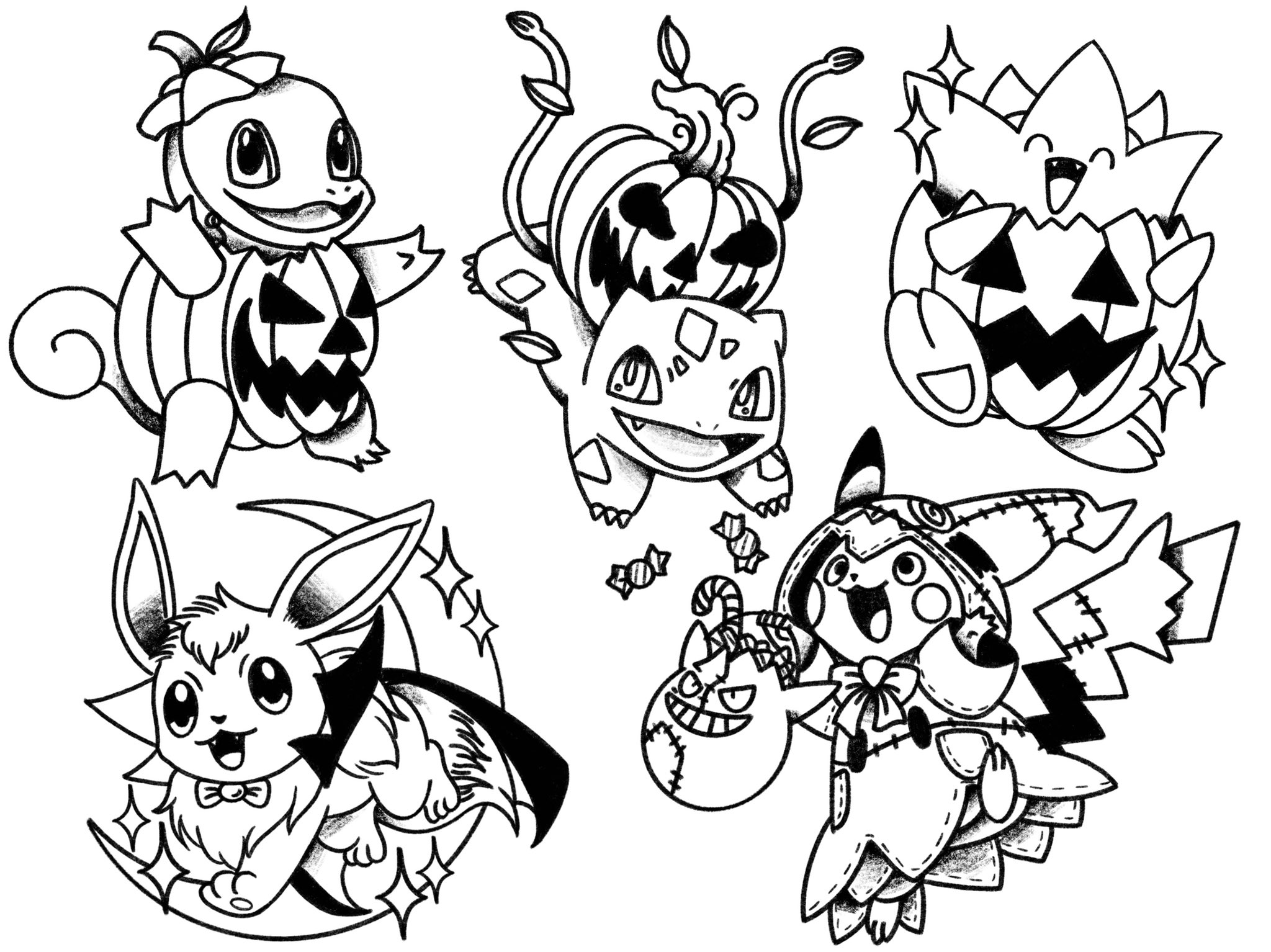 Halloween tattoo flash ...