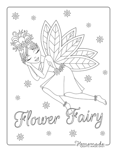 Beautiful Fairy Coloring Pages | Free Printables