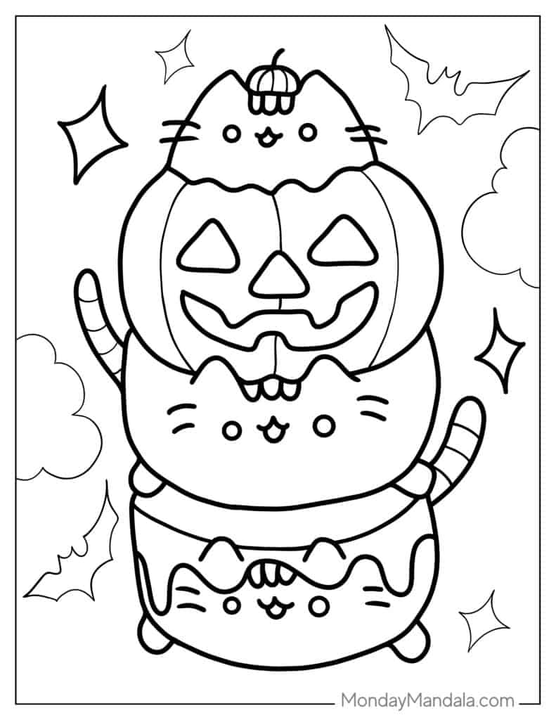 48 Pusheen Coloring Pages (Free PDF ...