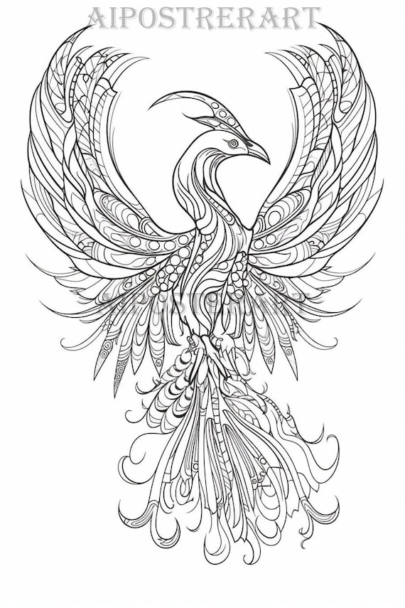 Phoenix Coloring Sheet for Adults ...