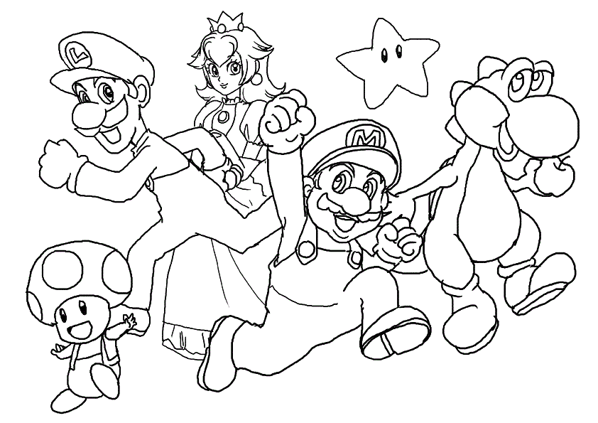 Super Mario Brothers Coloring Sheets ...