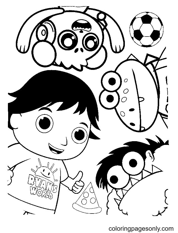 Ryan's World Coloring Pages - Coloring Pages For Kids And Adults