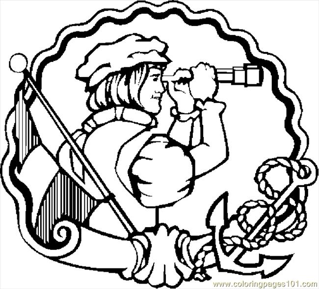 Columbus With Telescope Coloring Page for Kids - Free Columbus Day  Printable Coloring Pages Online for Kids - ColoringPages101.com | Coloring  Pages for Kids