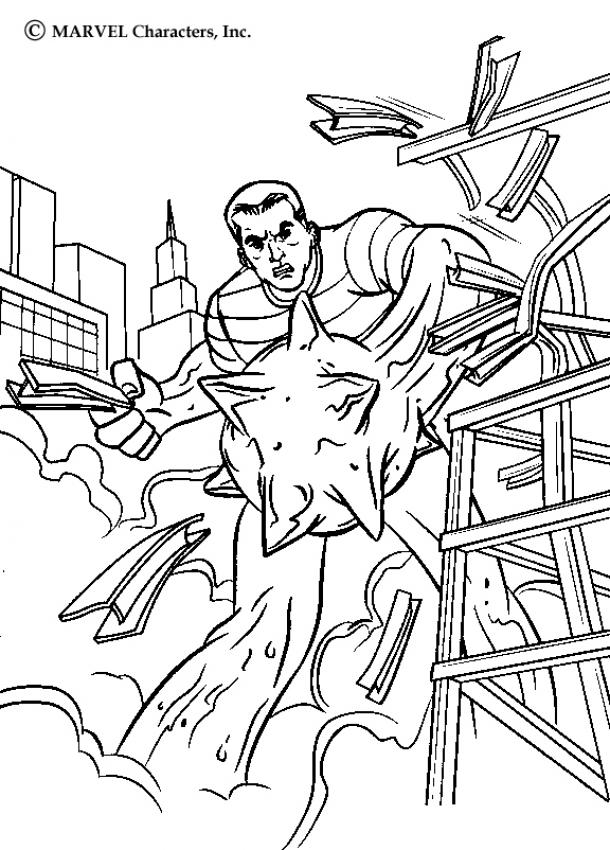 SPIDER-MAN coloring pages - Sandman's power