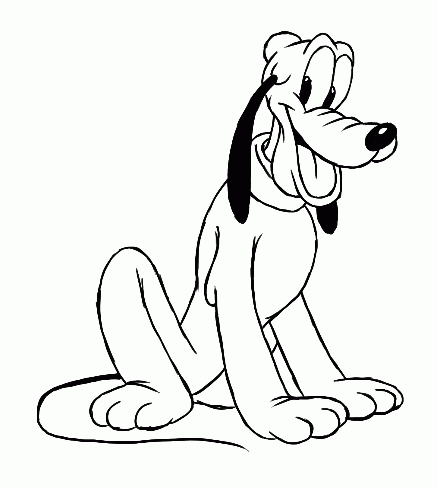 Pluto Coloring Pages Disney - Coloring Page