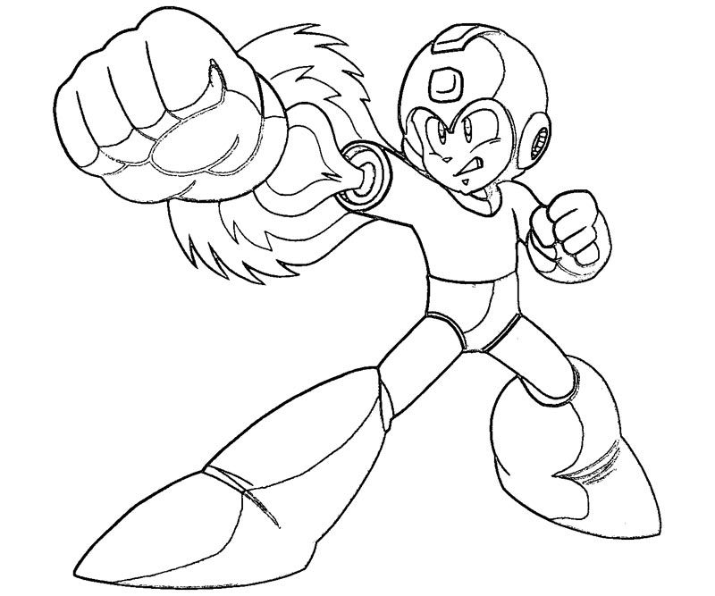 Megaman Coloring - Coloring Pages for Kids and for Adults