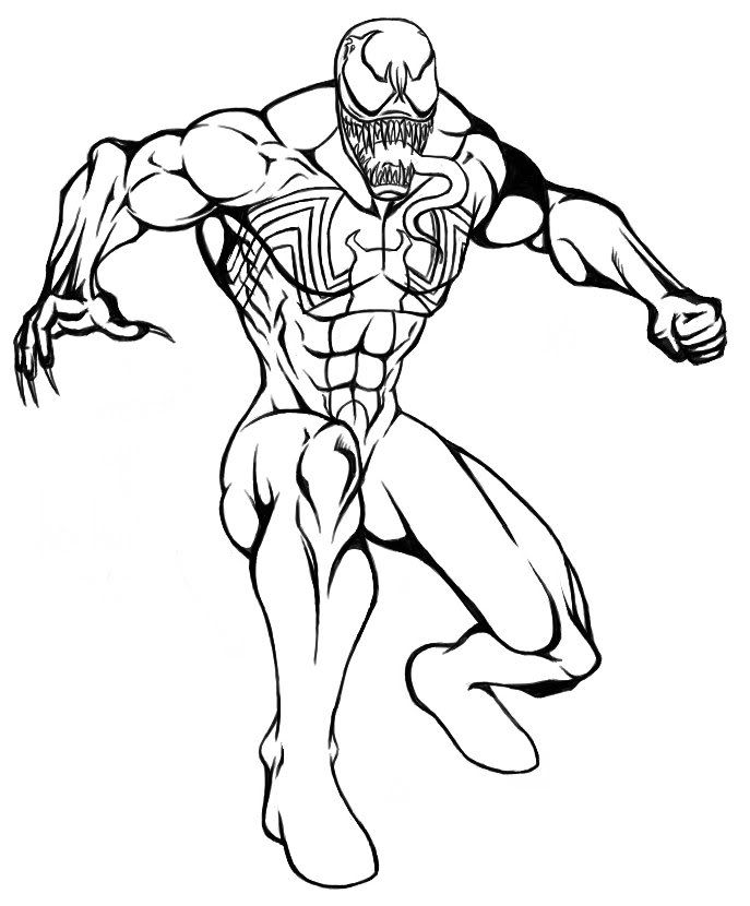 Venom Coloring Pages To Print - High Quality Coloring Pages