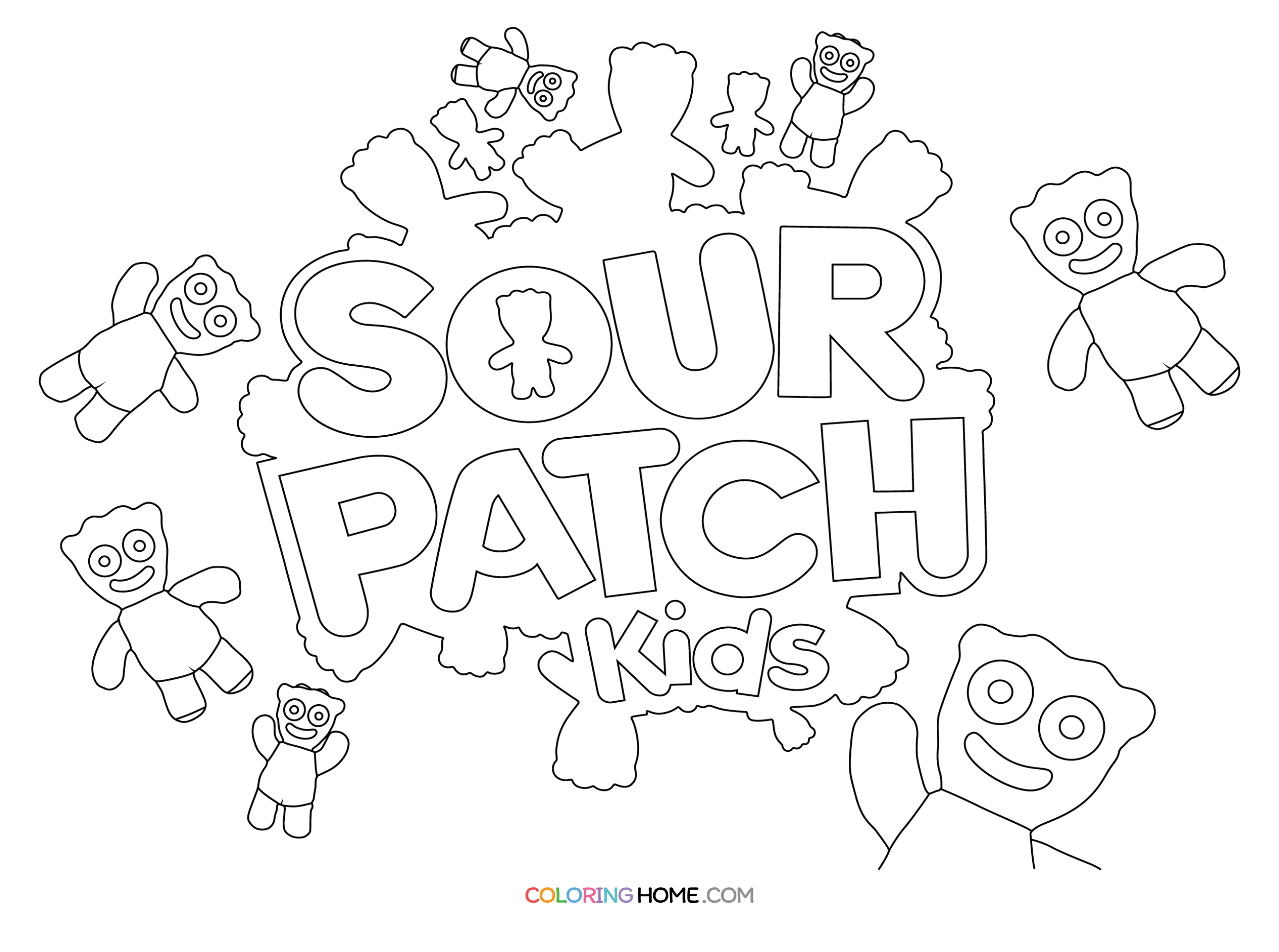 Sour Patch Kids Coloring Pages Coloring Nation