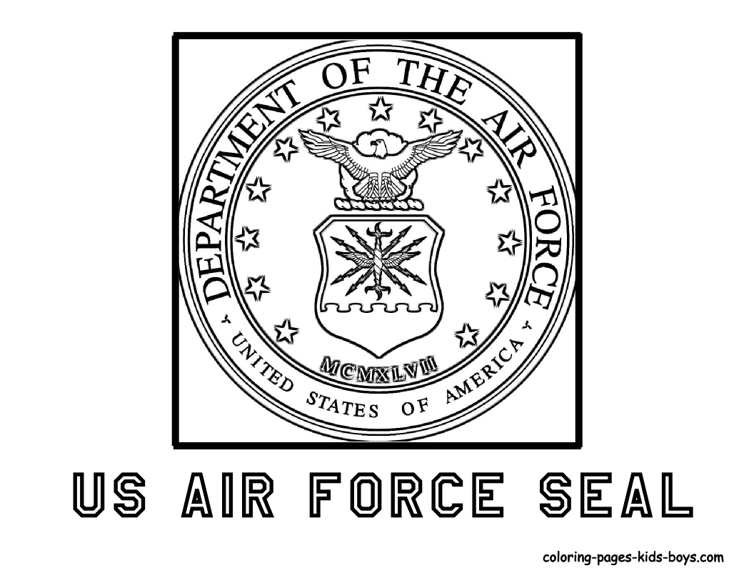 US Air Force Seal | Flag coloring pages, Coloring pages, American flag coloring  page