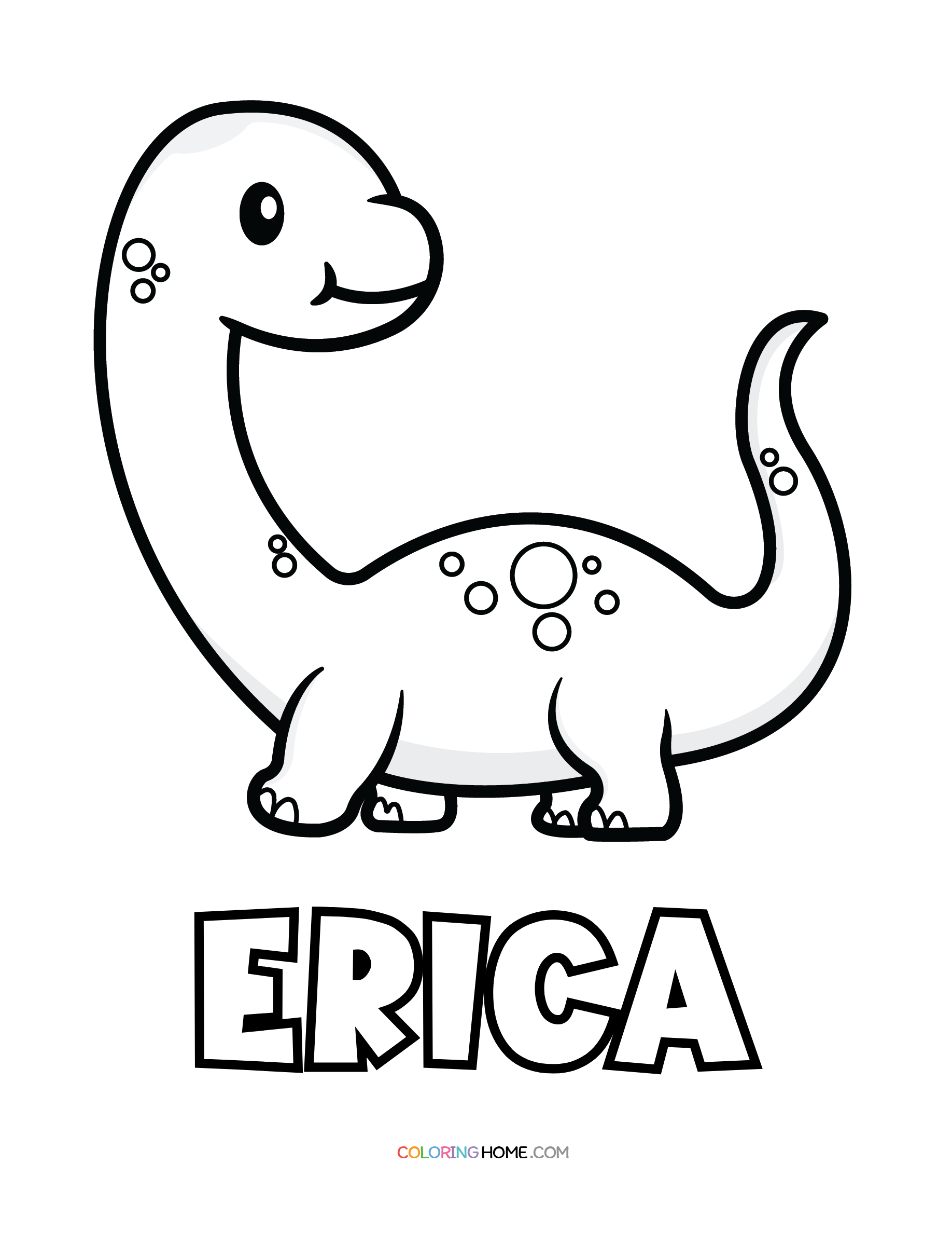 Erica dinosaur coloring page