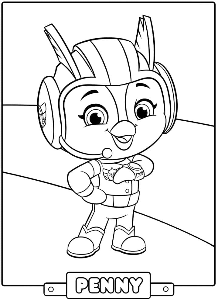 Penny Top Wing Coloring Page - Free Printable Coloring Pages for Kids