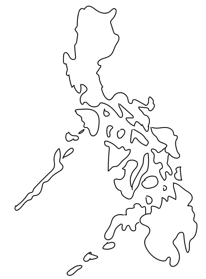 Map of Philippines Coloring Page - Free Printable Coloring Pages for Kids