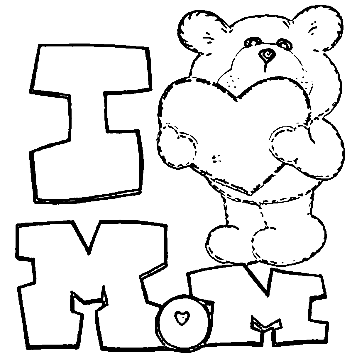 love you mom coloring pages - Clip Art Library