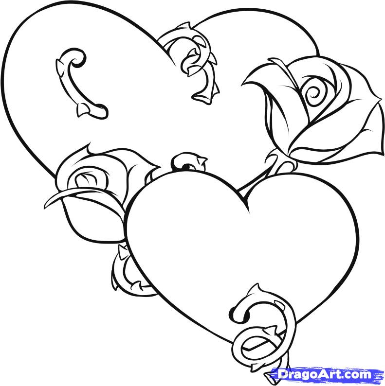 Coloring Pages Flowers And Haerts - Coloring Pages For All Ages
