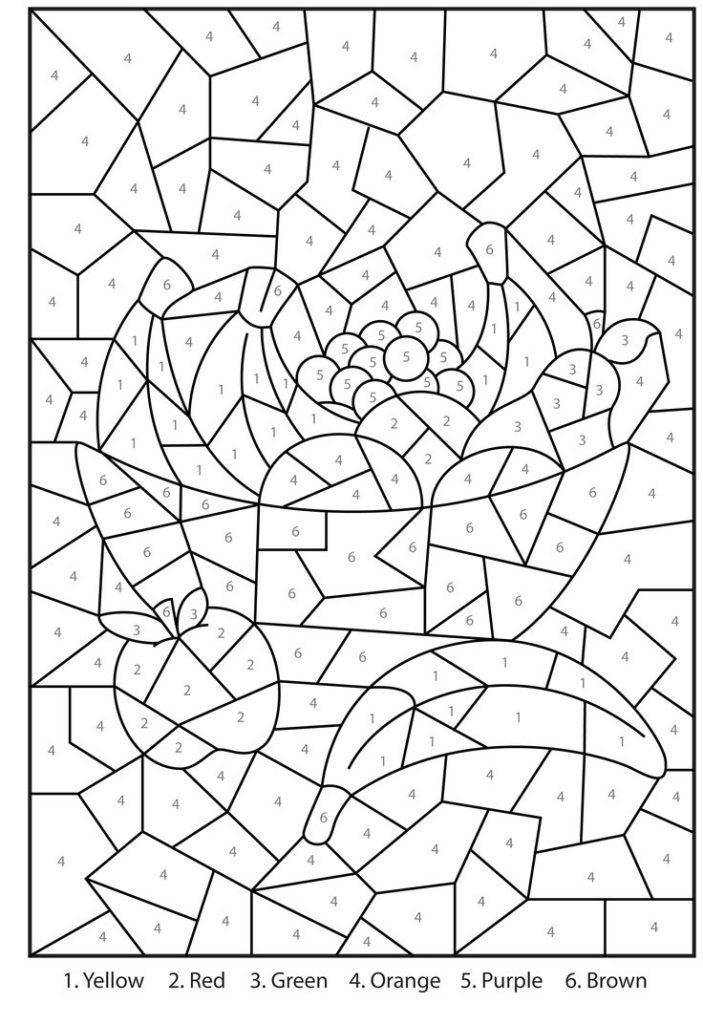 New Coloring Page: Printable Color By Number For Adults | Colour ...