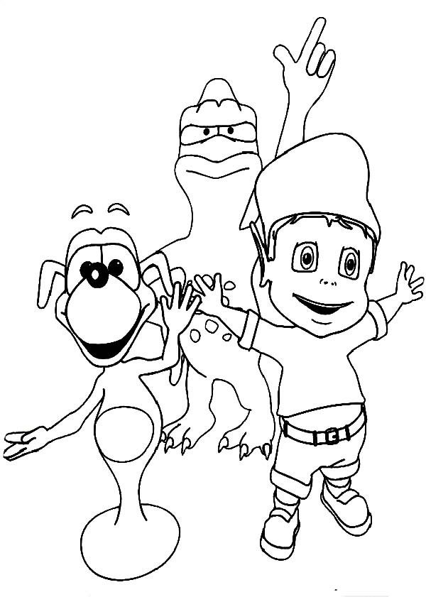 Adiboo Having Fun with Friends Coloring Pages : Batch Coloring