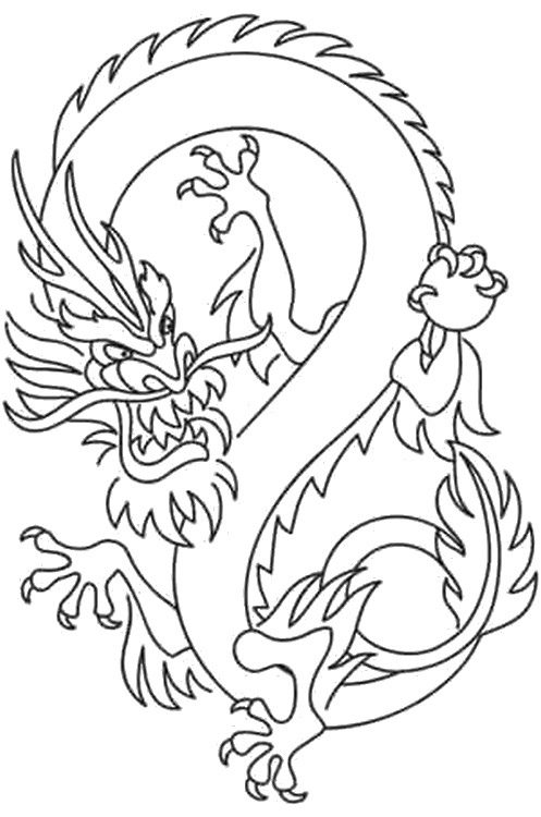 Art Therapy coloring page South korea : Korean dragon 5