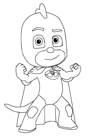 Gekko from PJ Masks coloring page ...supercoloring.com