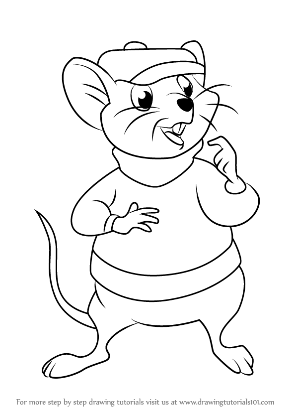 How to Draw Bernard from The Rescuers - DrawingTutorials101.com | Cartoon coloring  pages, Disney drawings, Disney colors