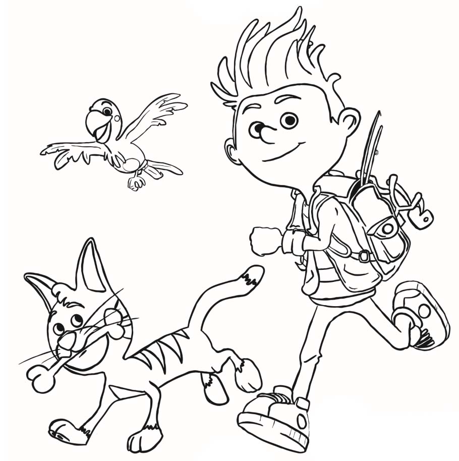 Felix coloring pages and the hidden treasure 2 – Art education