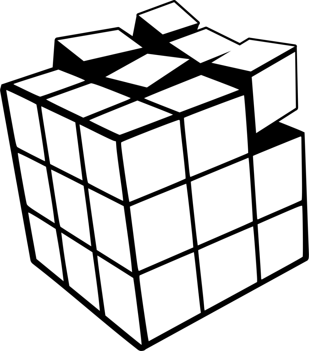 Rubik Cube 3D Coloring Page - Coloring Home | Rubiks cube, Cube games, Cube  image