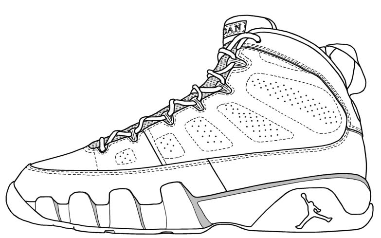 Free Jordan Shoes Coloring Pages, Download Free Clip Art ...