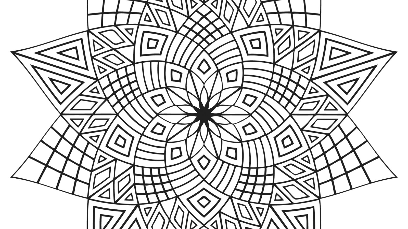 Geometric Adult Coloring Page Archives - Coloring Page For Kids