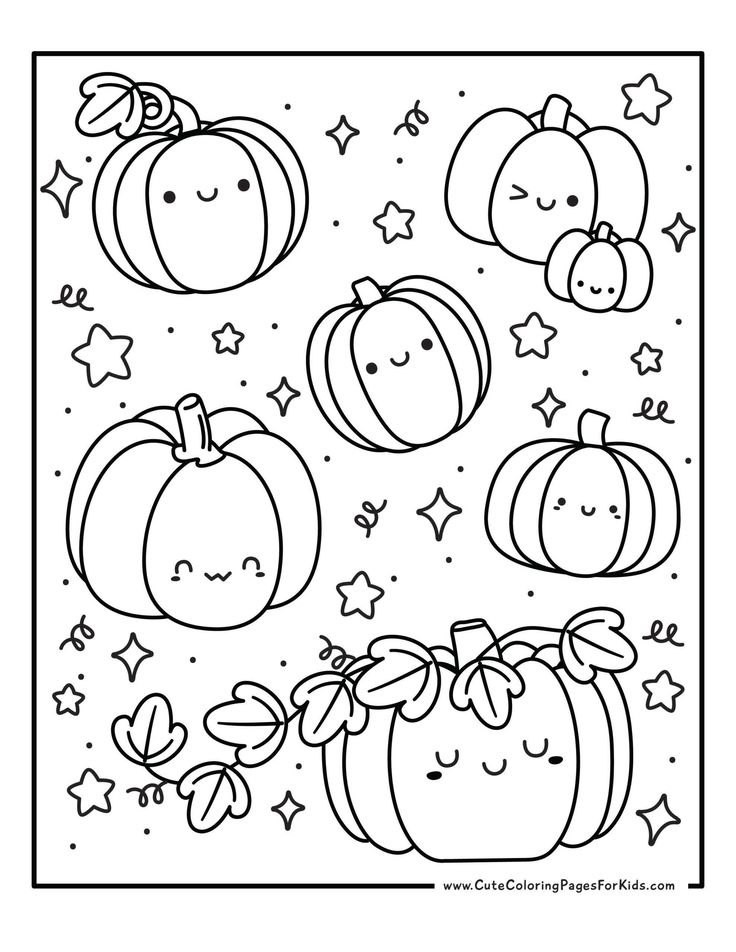 9 Cute Pumpkin Coloring Pages (Free ...