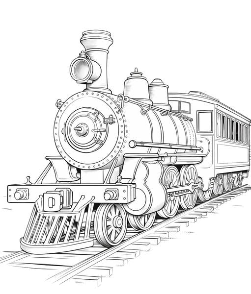 Free Printable Trains Coloring Pages List