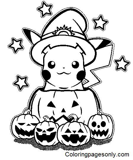 Pokemon Halloween Coloring Pages ...