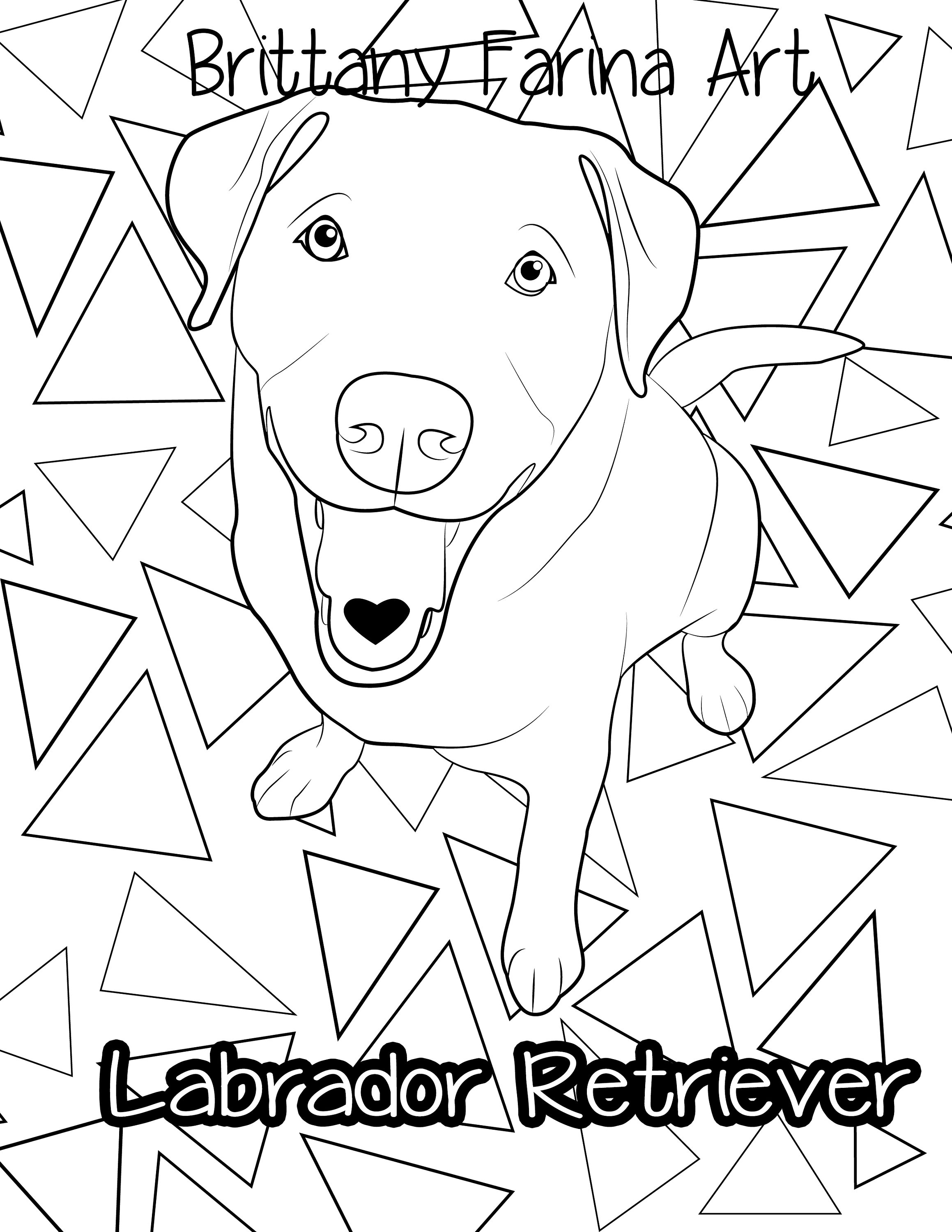 Lab Coloring Page - Etsy