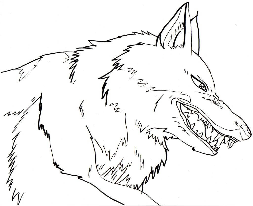 Wolf in Princess Mononoke Coloring Page - Free Printable Coloring Pages for  Kids