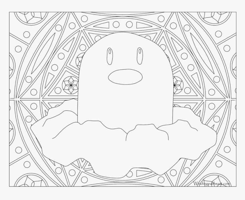 Adult Pokemon Coloring Page Diglett - Pokemon Card Drawing Mewtwo, HD Png  Download , Transparent Png Image - PNGitem