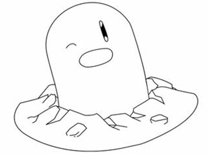 Diglett 5 Coloring Page - Free Printable Coloring Pages for Kids
