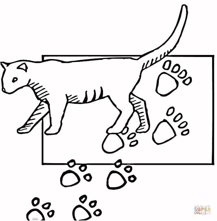 Paw Print coloring page | Free Printable Coloring Pages