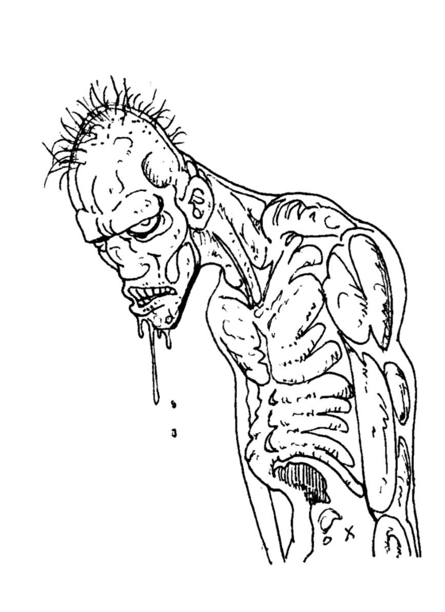 Zombies free to color for children - Zombies Kids Coloring Pages