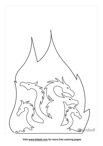 Hydra Coloring Pages | Free Fairytales & Stories Coloring Pages | Kidadl
