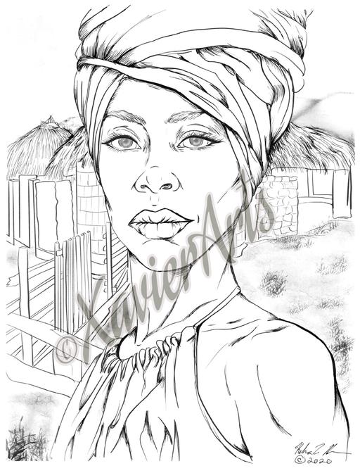 Black / African American Printable Coloring Sheets — XavierArts