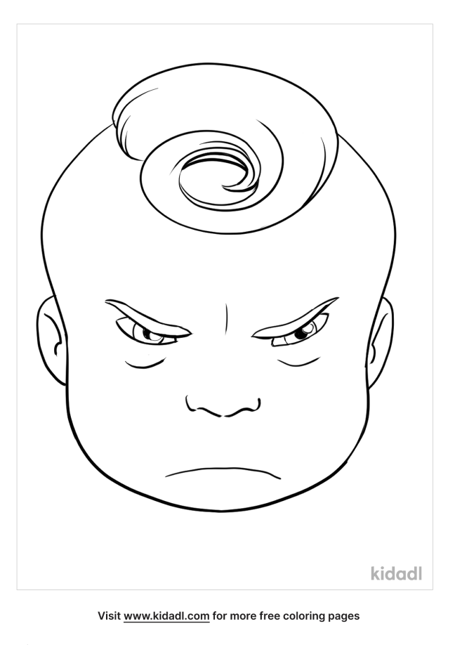 Angry Face Coloring Pages | Free Emojis, Shapes & Signs Coloring Pages |  Kidadl