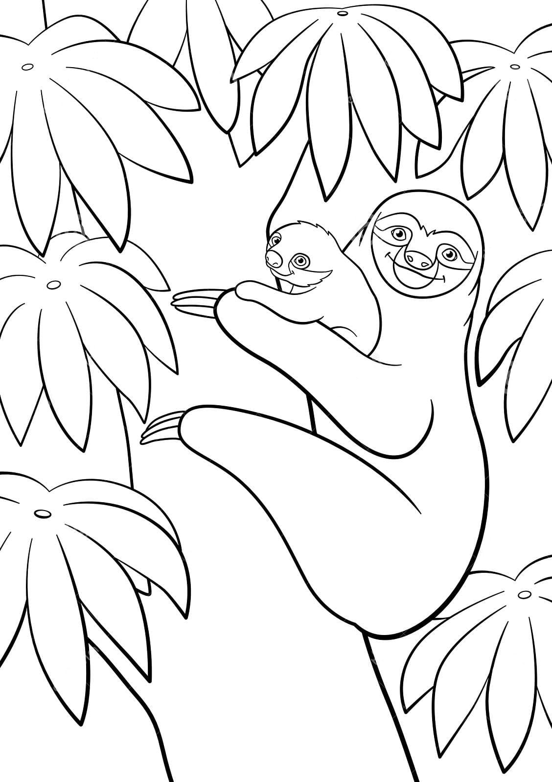 Sloth Coloring Pages | 100 Pictures Free Printable