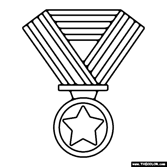Award Medal Coloring Page