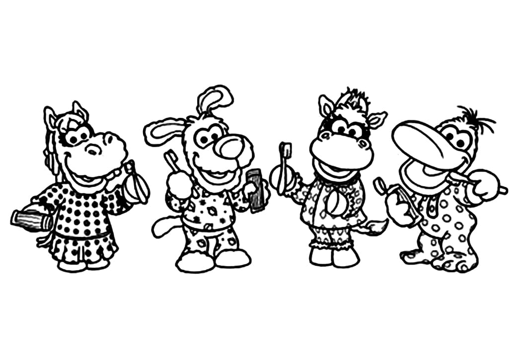 Desenhos de Pijanimais para Colorir, Pintar e Imprimir - ColorirOnline.Com