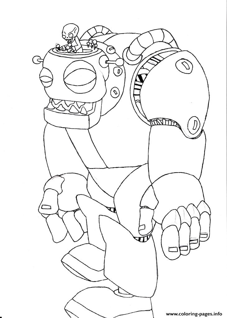 Print zombot plants vs zombies Coloring pages