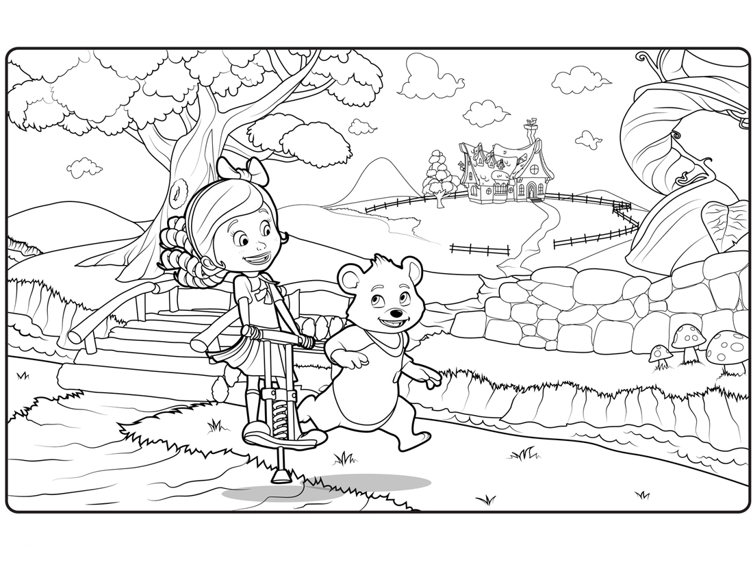 Goldie And Bear Coloring Pages Free