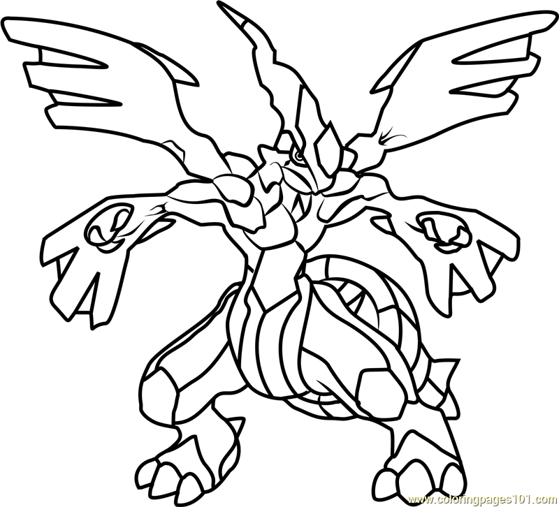 Zekrom Pokemon Coloring Page - Free Pokémon Coloring Pages ...