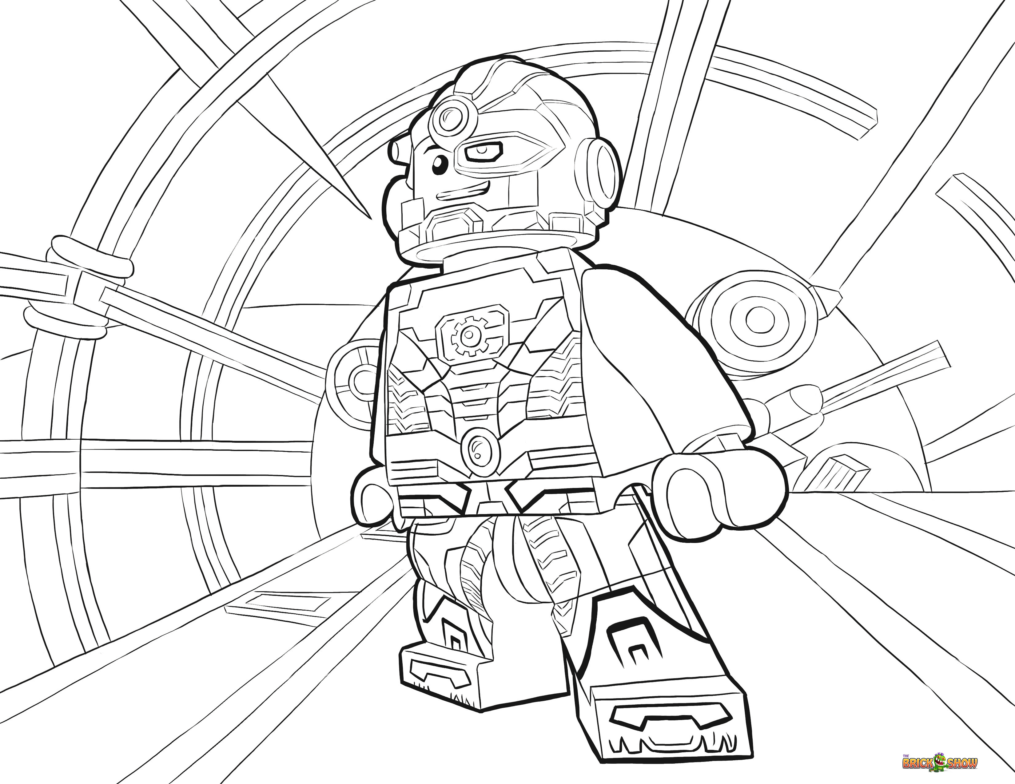 LEGO Cyborg Coloring Page, Printable Sheet - LEGO DC Universe ...