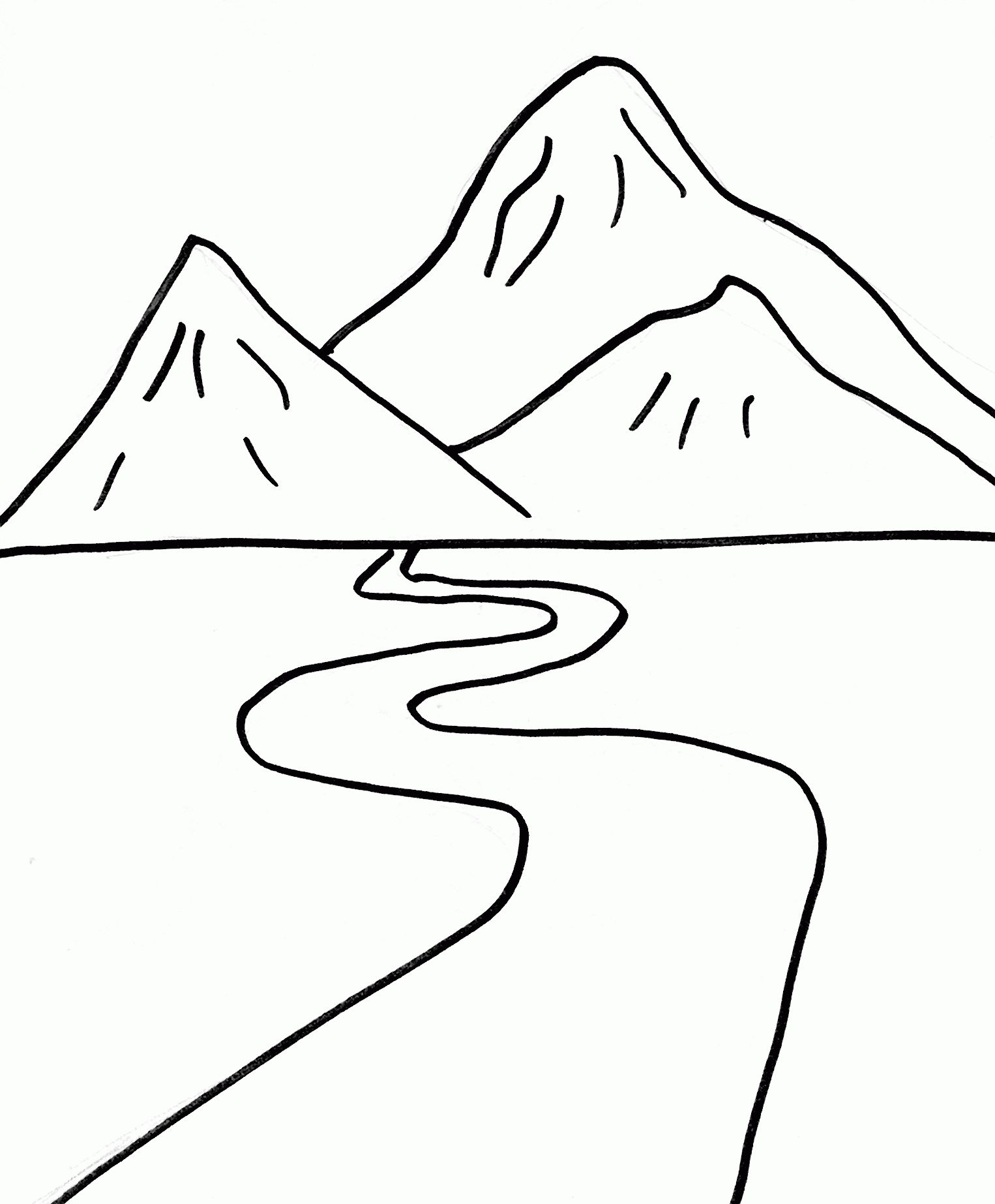 7 Pics of Color Mountain Coloring Pages - Mountain Scene Coloring ...